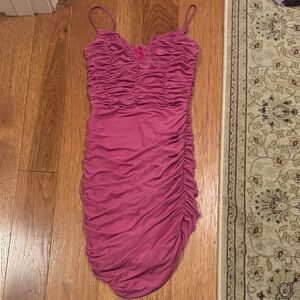 Lulus size small  Pink Ruched Dress